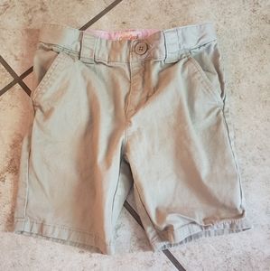 Girls khaki school shorts